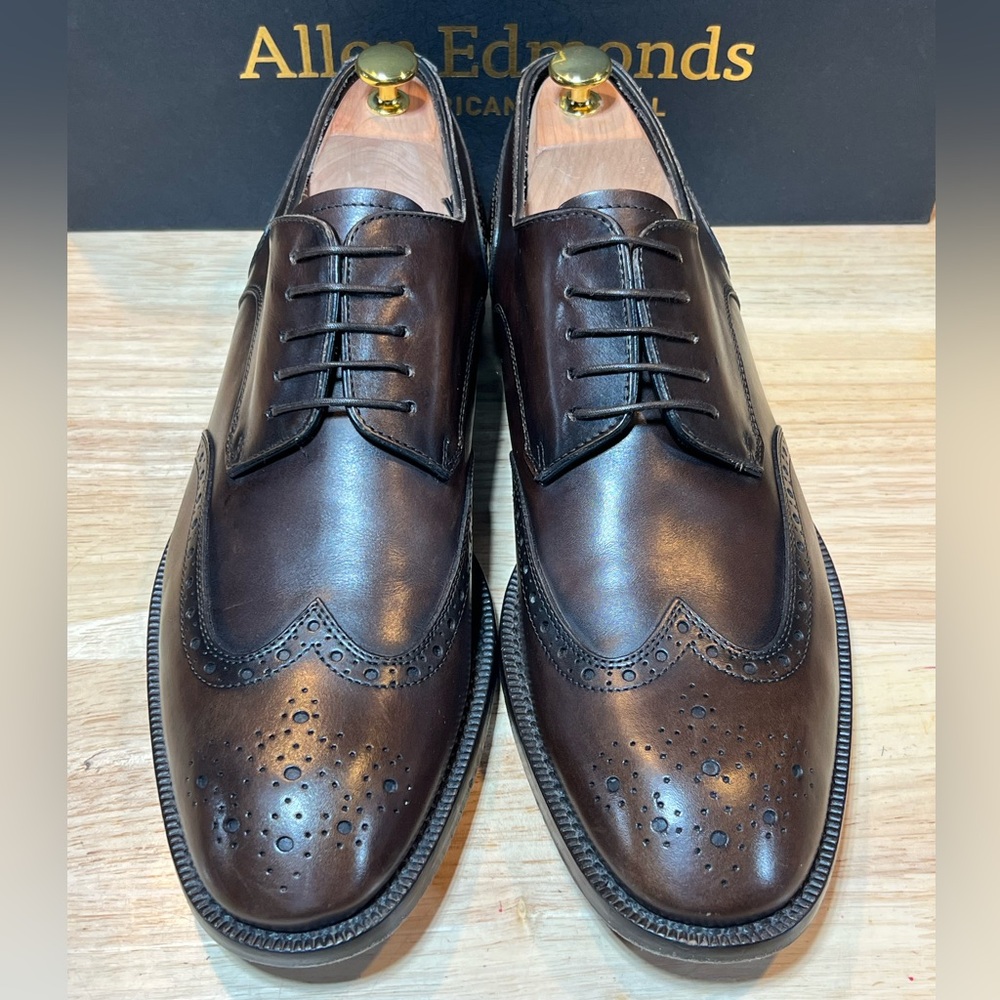 Allen Edmonds Modigliani Men's Leather Brogue Derbies Sz 11.5D Made In Italy 🇮🇹